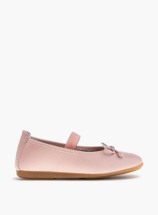 Pablosky Girls' Bow Accent Slip-On Ballerina Shoes - 357970