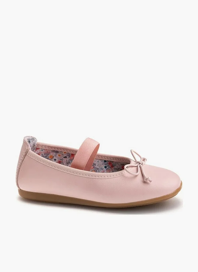 Pablosky Girls' Bow Accent Slip-On Ballerina Shoes - 357970