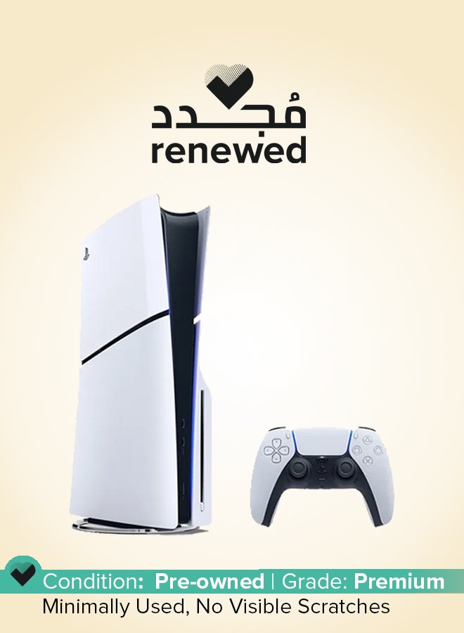 سوني تم تجديده - إصدار قرص وحدة التحكم PlayStation 5 Slim مع وحدة التحكم - الطراز الجديد 2023 (الإصدار الدولي) - Image 1