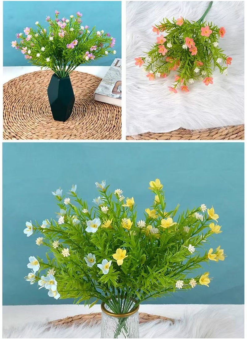 Mordely 3 PCS Outdoor Artificial Fake Flowers UV Resistant Orchid Leaf Plants, Faux Plastic Greenery Cymbidium for Indoor Outside Hanging Planter Garden Porch Window Box Home Wedding Decor  - Image 4