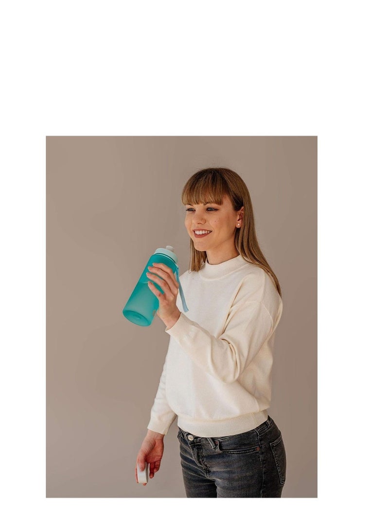 EQUA Bottle BPA Free Ocean Matte Light Blue 600 ml - Image 2