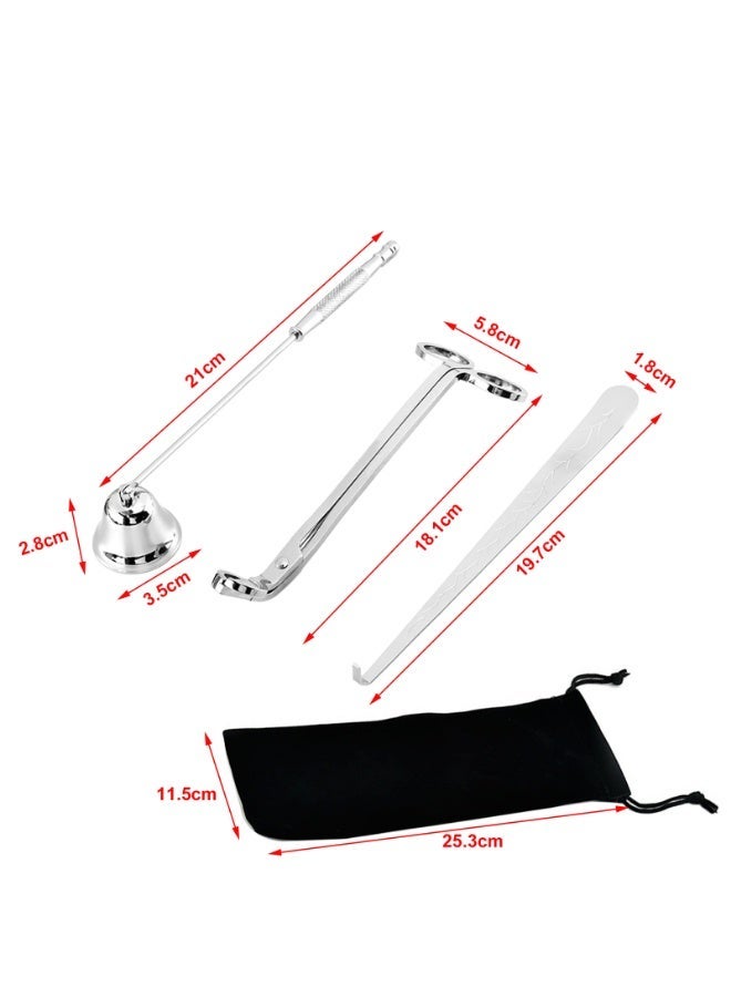 3-in-1 Candle Wick Trimmer Accessory Set Stainless Steel Luxury candle scissors Wicks Holder Dipper Home Decor - Image 2