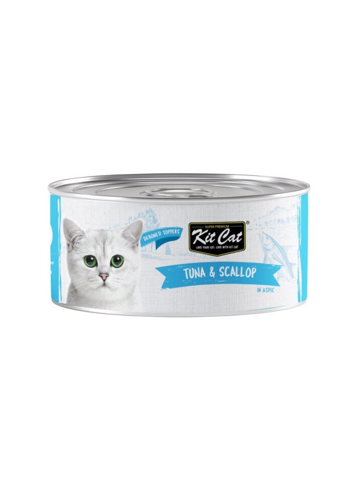 Kit Cat 10PC's Kit Cat Tuna & Scallop Wet Cat Food 80g Cans - Image 2