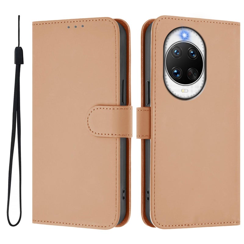 إيروريكس جراب هاتف من الجلد بلون سادة لهاتف Huawei nova 14 Pro مع حبل - Image 2