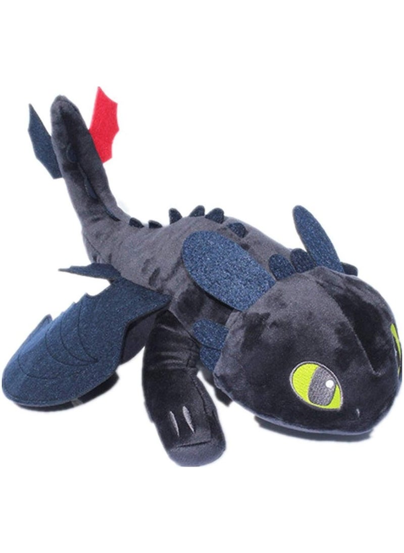 Generic - How to Train Your Dragon 3 Night Fury Plush Toy 9 Inch Toothless Doll Toy Stuffed Soft Animal Cartoon Gift - Image 1