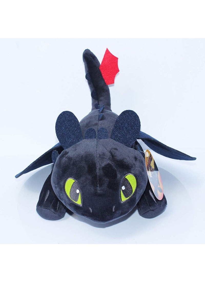 Generic - How to Train Your Dragon 3 Night Fury Plush Toy 9 Inch Toothless Doll Toy Stuffed Soft Animal Cartoon Gift - Image 1
