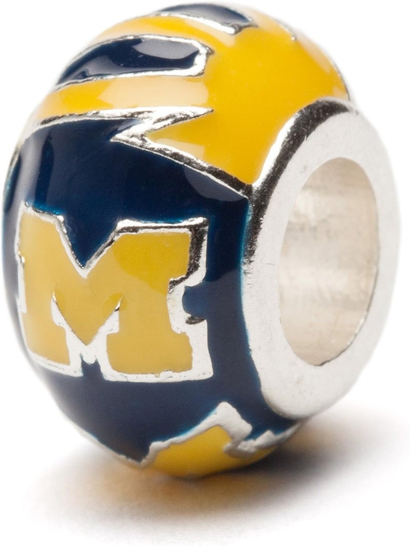 Stone Armory Charm for Michigan Wolverines – University of Michigan Charm Features Round M – Stainless Steel Compatible with Pandora Bracelets – UM Jewelry - Gift for Fans & Alumni - Image 2