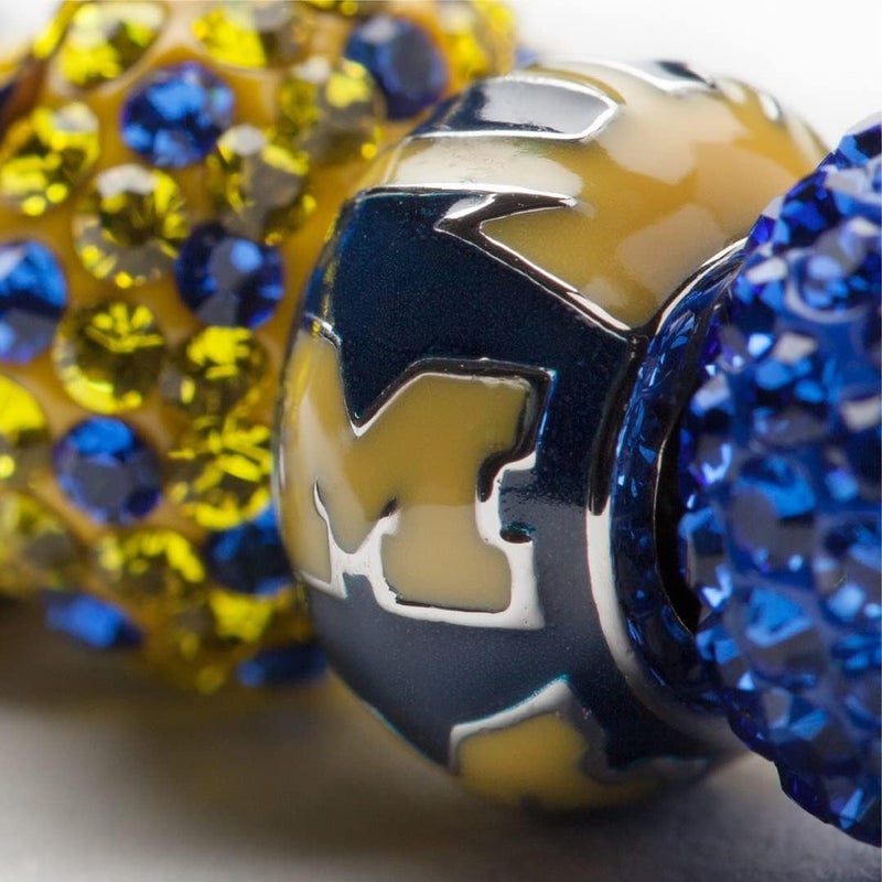 Stone Armory Charm for Michigan Wolverines – University of Michigan Charm Features Round M – Stainless Steel Compatible with Pandora Bracelets – UM Jewelry - Gift for Fans & Alumni - Image 4
