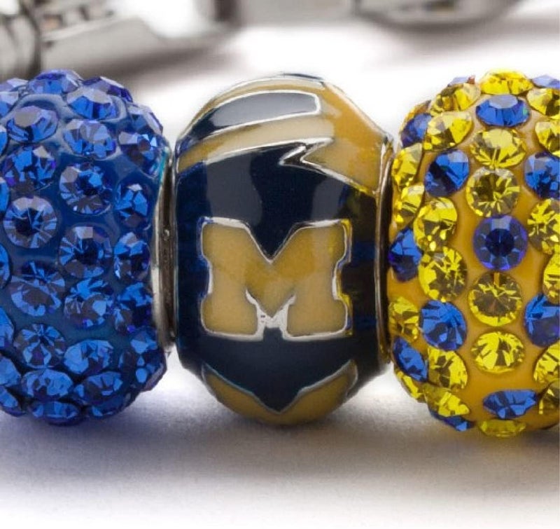 Stone Armory Charm for Michigan Wolverines – University of Michigan Charm Features Round M – Stainless Steel Compatible with Pandora Bracelets – UM Jewelry - Gift for Fans & Alumni - Image 3