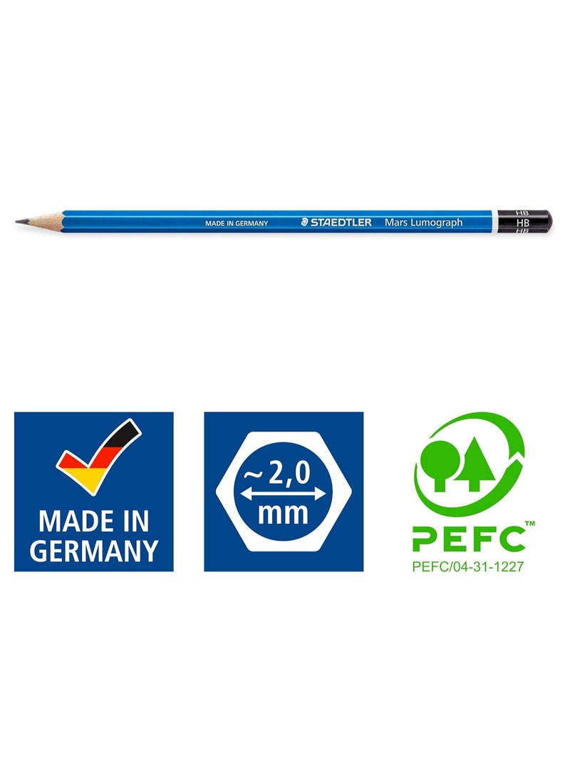ستدلر قلم رسم STAEDTLER Mars Limited Lumograph 100-HB عبوة من 12 قطعة  - Image 3