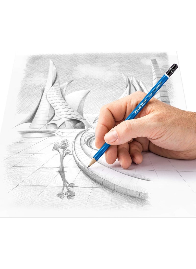ستدلر قلم رسم STAEDTLER Mars Limited Lumograph 100-HB عبوة من 12 قطعة  - Image 2
