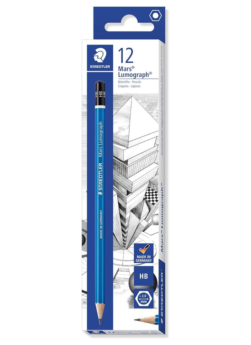 ستدلر قلم رسم STAEDTLER Mars Limited Lumograph 100-HB عبوة من 12 قطعة  - Image 1