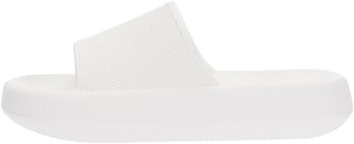 BRONAX Pillow Slippers for Women and Men | House Slides Shower Sandals | Cushioned Thick Sole 40-41 White - Image 3
