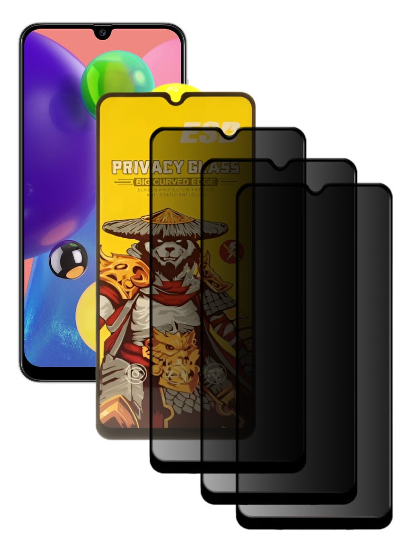 ESD 3 Pieces Tempered Dustproof Privacy Glass Screen Protector Compatible For Samsung Galaxy A70s - Image 1