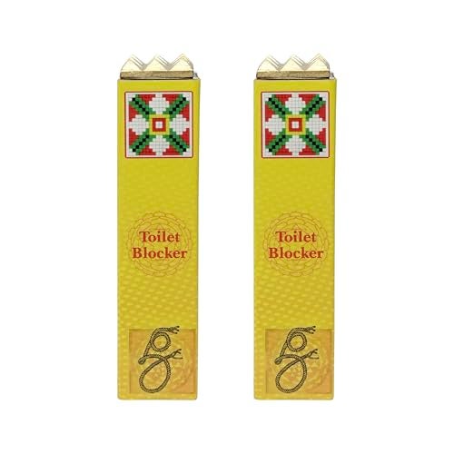 TREE MAISON CORONATING HOMES Vastu Toilet Blocker Set - 2 | Toilet Negative Energy Blocker | Vastu Entrance Blocker | Size- 4 Inches Approx | Vastu Door Blocker |Vastu Entry Blocker for All Direction - Image 1