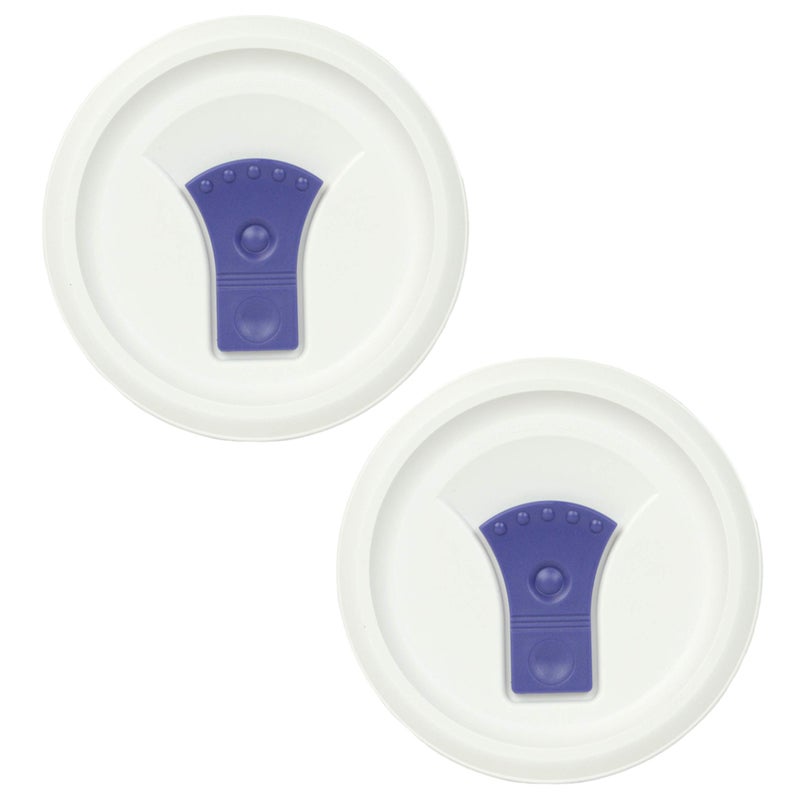 CorningWare FM-22-VPC 20oz French White Round Soup Mug Pop-Ins Vented Lid - 2 Pack - Image 1