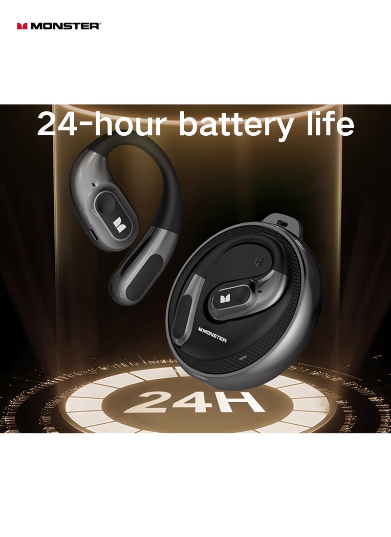 AC330 Bluetooth Earbuds – Open-Back Design, IPX5 Waterproof, 24-Hour Battery Life, Noise-Canceling, Low Latency for Sports and Outdoor Activities