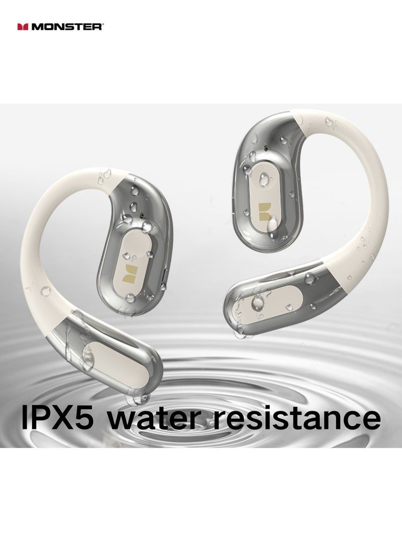 AC330 Bluetooth Earbuds – Open-Back Design, IPX5 Waterproof, 24-Hour Battery Life, Noise-Canceling, Low Latency for Sports and Outdoor Activities