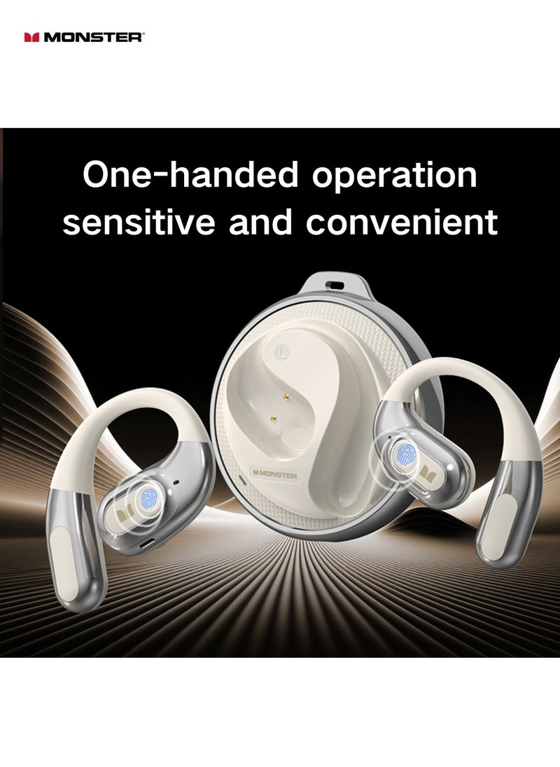 AC330 Bluetooth Earbuds – Open-Back Design, IPX5 Waterproof, 24-Hour Battery Life, Noise-Canceling, Low Latency for Sports and Outdoor Activities