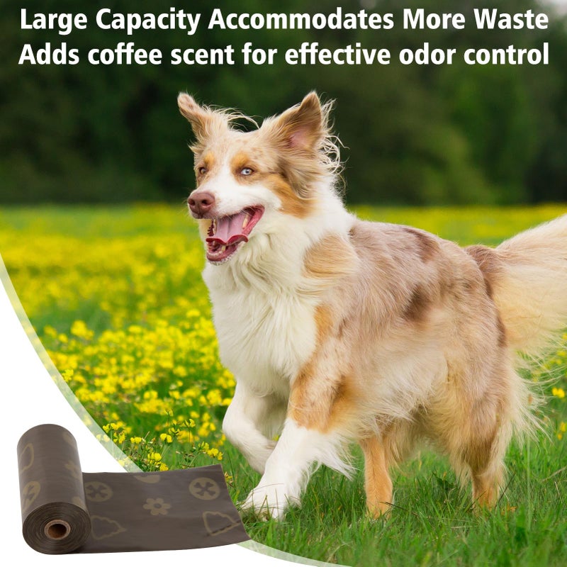 DealBeta DBFAIRY Dog Poop Bags, 270 Count Pet Waste Bags Strong Thick, Leak Proof and Portable Poop Bags Refill Rolls for Dogs and Cats, 18 Rolls Coffee Scented Waste Bags - Image 5