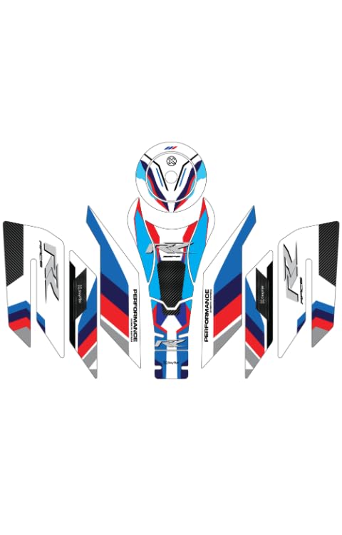 Grayfixx RR White Edition Full Tank Pad with Thigh Pad for FZs v3/v4 | Premium Dome Tank Pad, Sleek and Durable, Pack of 1 - Image 5