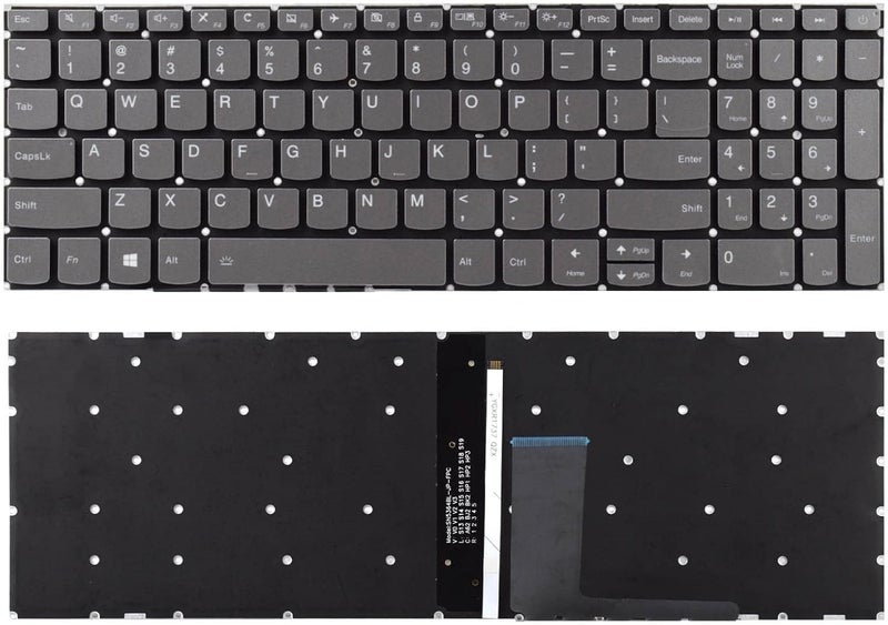 Wefly لوحة مفاتيح لابتوب متوافقة مع Lenovo ideaPad 320-15ABR 320-15IAP 320-15IKB 320-17IKB 320S-15ISK 320S-15IKB، 330-15IKB 330-17IKB L340-155IWL L340-17API، ideaPad S145-15IWL تخطيط أمريكي (إضاءة خلفية) - Image 1