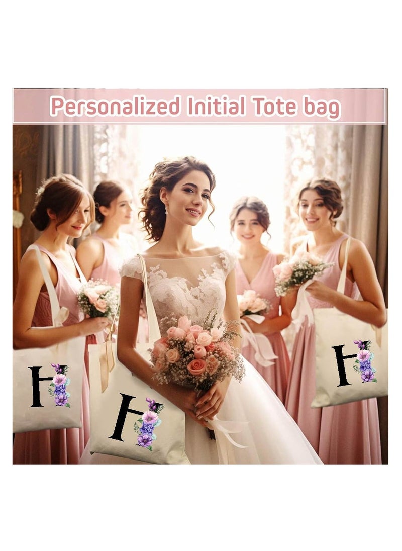 PRINTSHOP4ME Initial Letters Canvas Cotton Tote Bag, Cosmetic Pouch, and Stainless Steel Travel Mug - A Stylish Pack of 3 Combo Set for Girls - Gift for wedding - Gifts for girls - Gift for friends  - Image 5