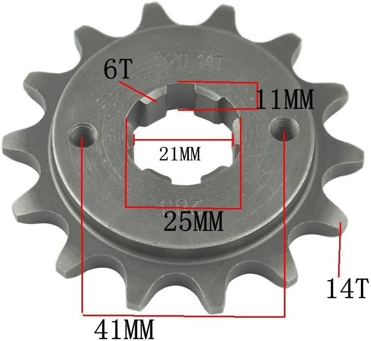 Wivplex 520 Motorcycle Front Sprocket 14T - Image 2