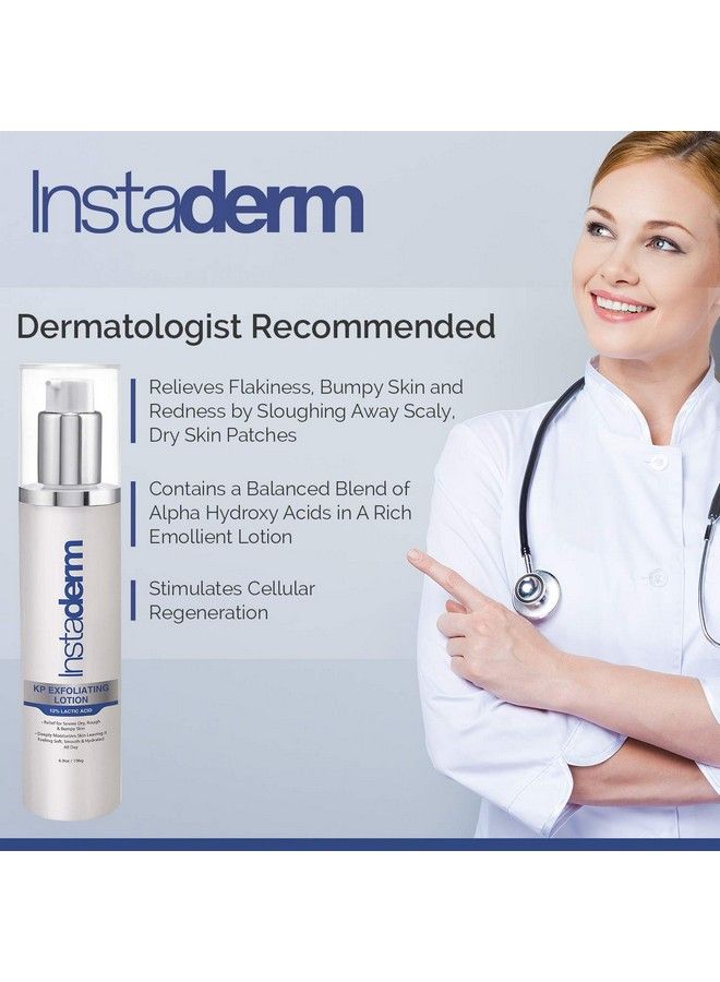 Instaderm Keratosis Pilaris Treatment Kp Bump Eraser Smoothing Exfoliating Moisturizing Lotion For Rough Dry Flakey & Bumpy Skin Conditions With Lactic Acid Aha Smooth Skin Body Cream - Image 3