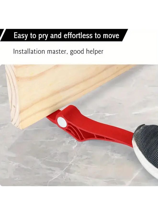 Black Foot Operated Door Pry Bar Easy Install Plastic Construction Door Lifting Tool - Image 5