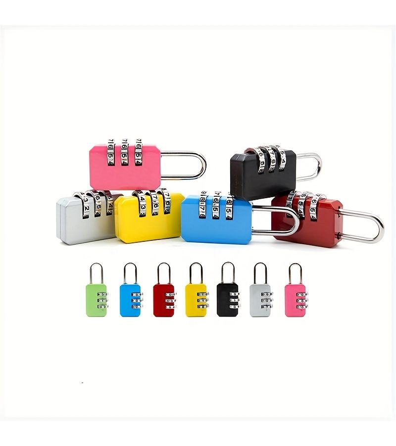 Blue 4pcs Anti Theft Luggage Lock With 3 Digit Combination For Suitcases And Backpacks - Image 4