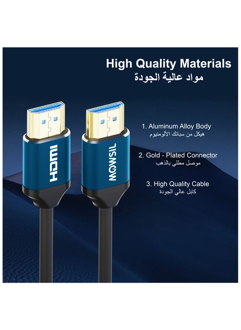 MOWSIL 4K HDMI Cable 2.0 10Mtr, 4K@60Hz HDMI 2.0 18Gbps High-Speed HDMI to HDMI Video Ultra HD 4K HDMI Compatible with MacBook Pro TV Switch Xbox PS5 PC Laptop  - Image 3