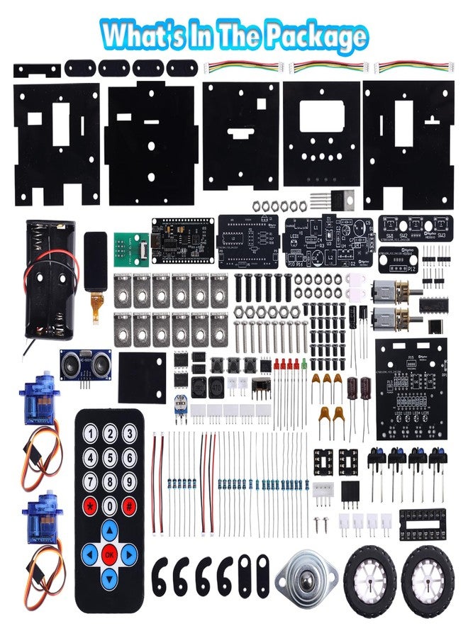 IS Robot Soldering Project, ICSTATION DIY RC Robot Car Soldering Practice Kit with Time & Expressions Display STEM Science Kits for Adults Teens Ages 15+ School Students Experiment - Image 2