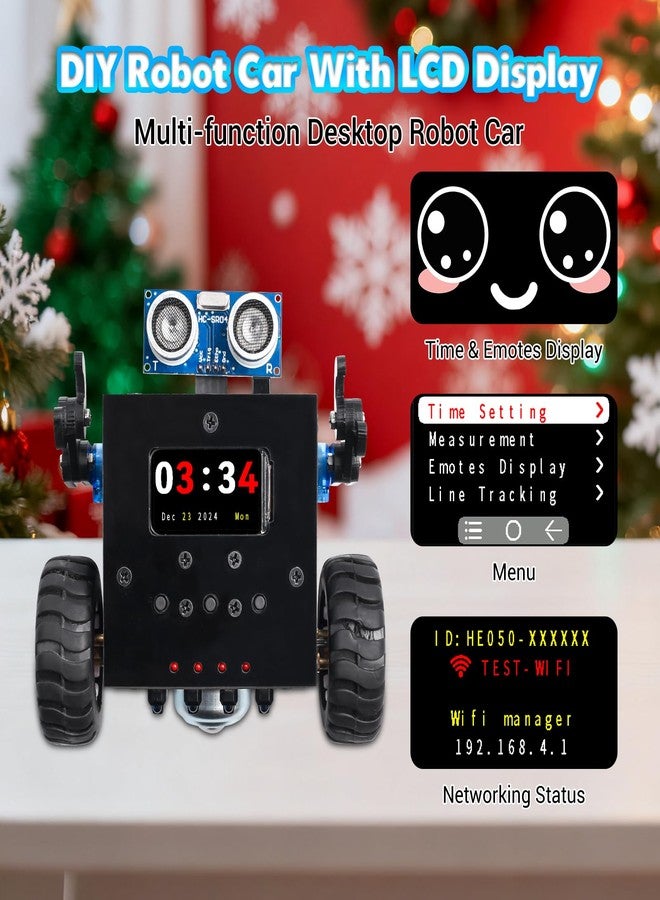 IS Robot Soldering Project, ICSTATION DIY RC Robot Car Soldering Practice Kit with Time & Expressions Display STEM Science Kits for Adults Teens Ages 15+ School Students Experiment - Image 5