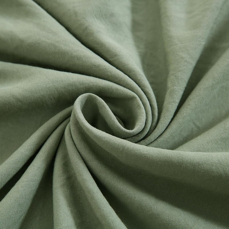 Merryword Avocado Green Body Pillow Cover 20x54inches Long Pillowcase Ruffled Pillowcases Shabby Chic Ruffled Fringe Decor Body Ruffled Pillow Sham Cute Pillowcase - Image 4