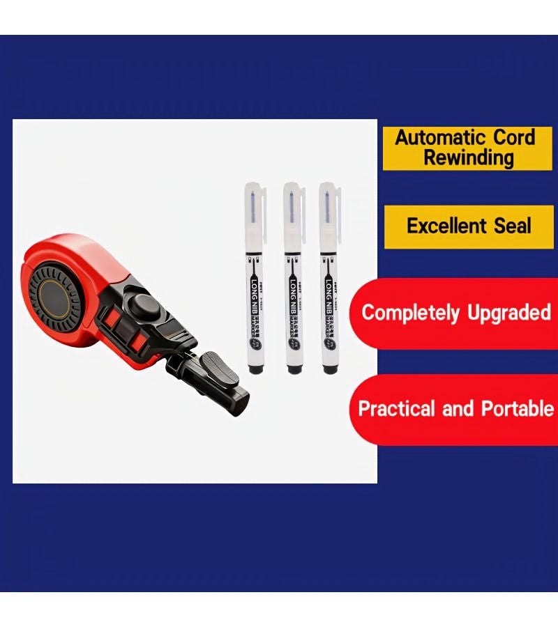 Automatic lnk Marker Scriber - Adjustable Chalk Line Marker with Heavy Duty Plastic for Woodworking Tile Installation DIY Floor Layouts - Image 1