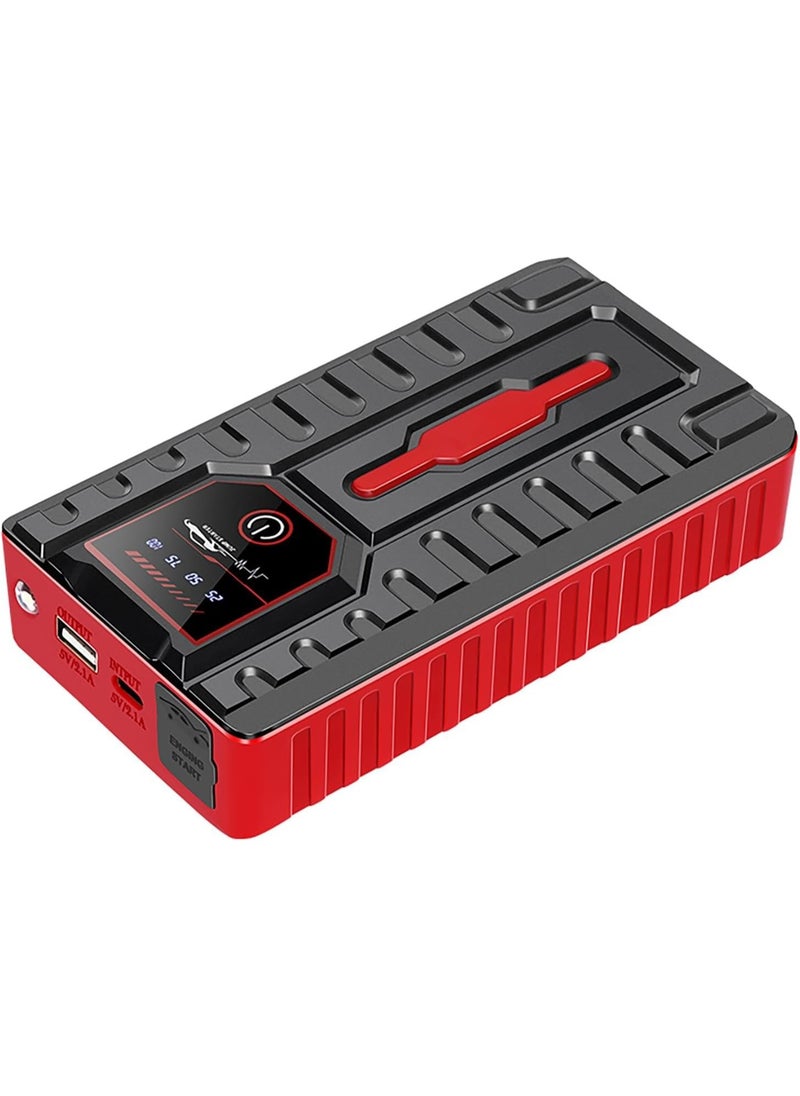 TIGER Multifunctional Car Jump Starter Powerbank – 12V Portable Auto Battery Booster Pack with Smart Safety Clamps, LED Emergency Light, USB Charging Port & Digital Display – High-Performance Lithium Battery for Cold & Hot Weather – Universal Compatibility for Cars, Phones & Devices (US/EU Specs)  - Image 2