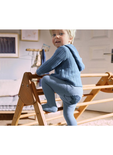 Baby Boys Set of 3 Tights, Grey and Blue