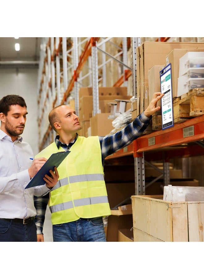 نيزيو 50 قطعة من جيوب المسح الجاف وأكمام بلاستيكية قابلة لإعادة الاستخدام وحامل متجر وجيوب الطلبات وأكمام شفافة ومجلدات التذاكر وحامل متجر تذاكر العمل وجيوب الطلبات ولوازم المعلم للفصول الدراسية (أزرق) - Image 5