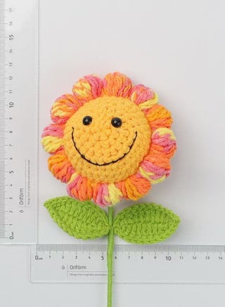 Colorful smiley sunflowers