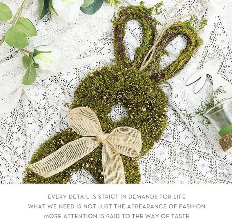 ويوبلز إكليل أرنب عيد الفصح، مصنوع يدويًا، متين، هدية رائعة، مناسب للاستخدام الداخلي والخارجي، ولتجهيزات المهرجانات - Image 4