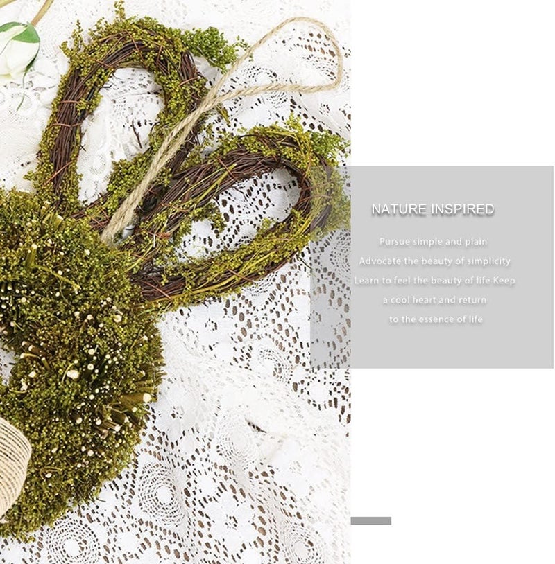 ويوبلز إكليل أرنب عيد الفصح، مصنوع يدويًا، متين، هدية رائعة، مناسب للاستخدام الداخلي والخارجي، ولتجهيزات المهرجانات - Image 5