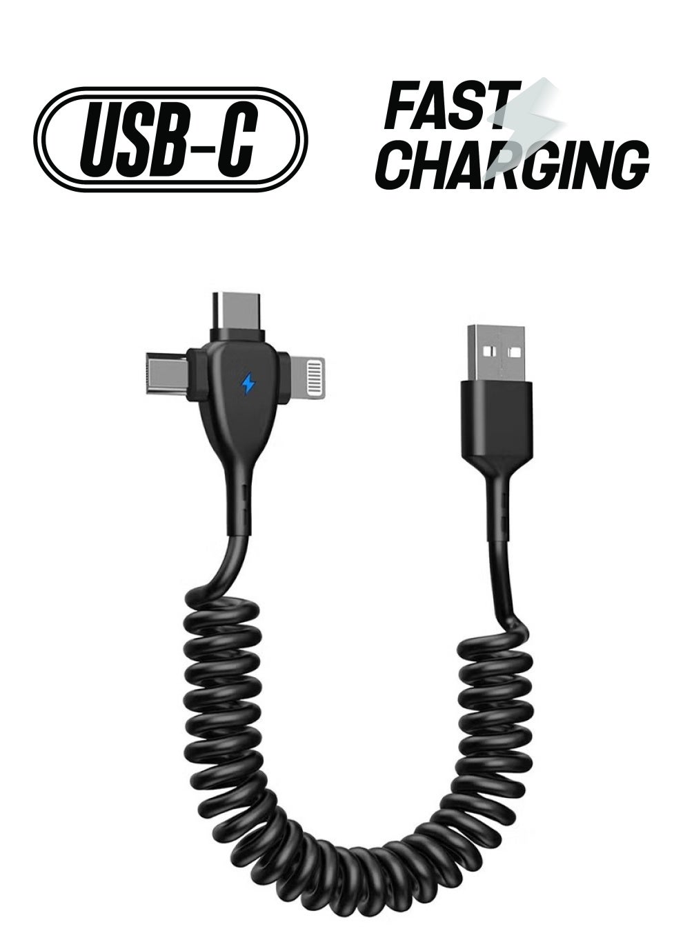 hy Hy 3 In 1 Coiled Lightning Cable For Car Z38A71712BF9038F1BBF6Z