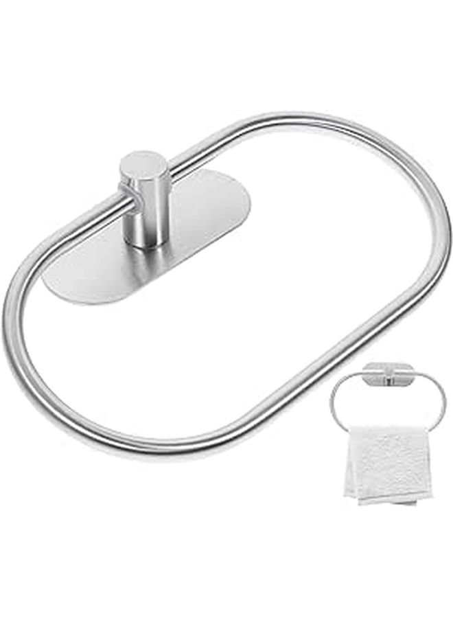 Brushed Stainless Steel Towel Ring And Holder Set Rust Resistant Bathroom Hardware - Image 1