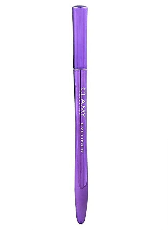 CLAMY Stay On Eyeliner Color Pen 16 hr Long Lasting Waterproof Smudge proof, Unique Soft Texture, 0.8 ml - Voilet - Image 3