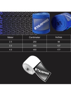 Starpro Boxing Hand Wraps Carbon Woven Cotton Bandages 2.55m 3.5m 4.5m Boxing Wraps For Men Women Kids for Training Sparring Fitness & Martial Arts  - Image 2