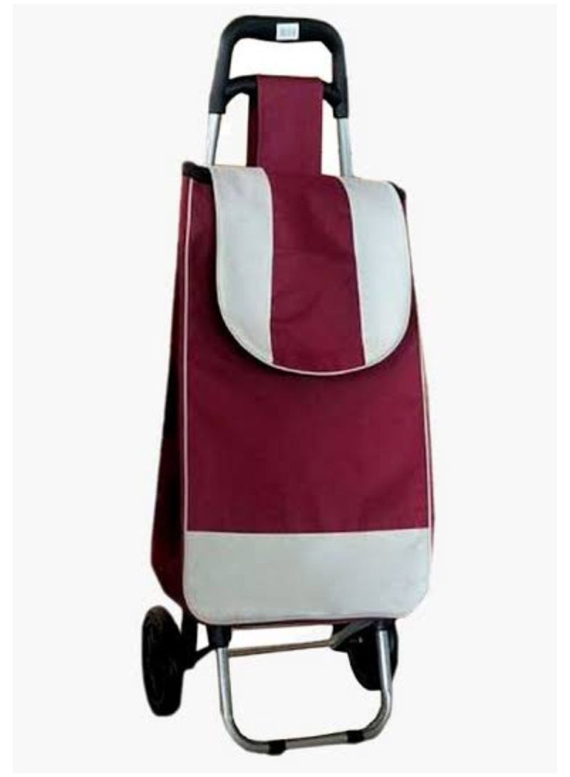 BJM Foldable Shopping Trolly Luggage Bag Vegetable Trolley with Wheel Easy to Carry Travelling Luggage Trolley Bag with Good Looking and Easy Carring