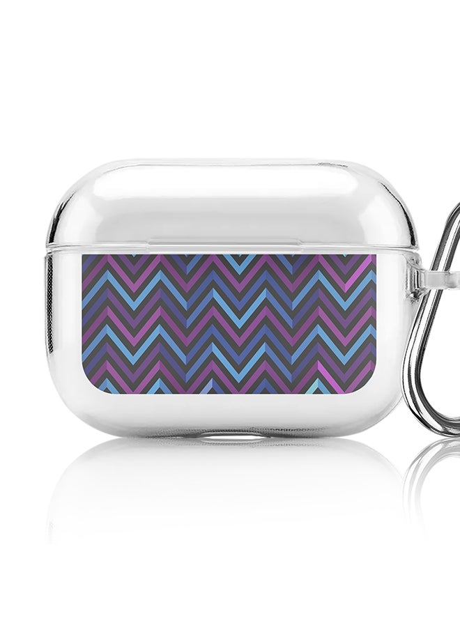 Stylizedd - Classic Clear printed Case for Apple AirPods Pro 2nd Generation Thin Transparent Cover [Designed for Apple AirPods Pro 2nd Generation] - Deep Chevron - Image 1