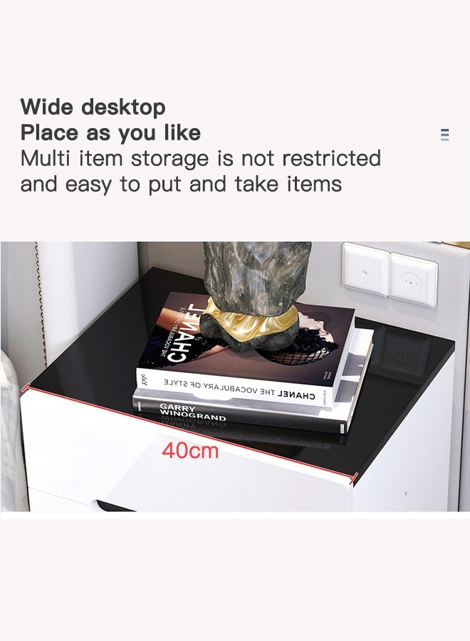 Sharpdo طاولة سرير جانبية فاخرة خفيفة على الطراز الأوروبي مع أدراج 40*40*45 سم - Image 3