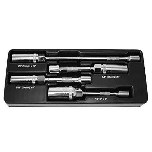 Astro Pneumatic Tool مجموعة مفاتيح توصيل شمعات الإشعال المغناطيسية العالمية من أسترو تولز 94404 - 9/16"، 14 مم، 5/8"، 16 مم و 13/16" - Image 2